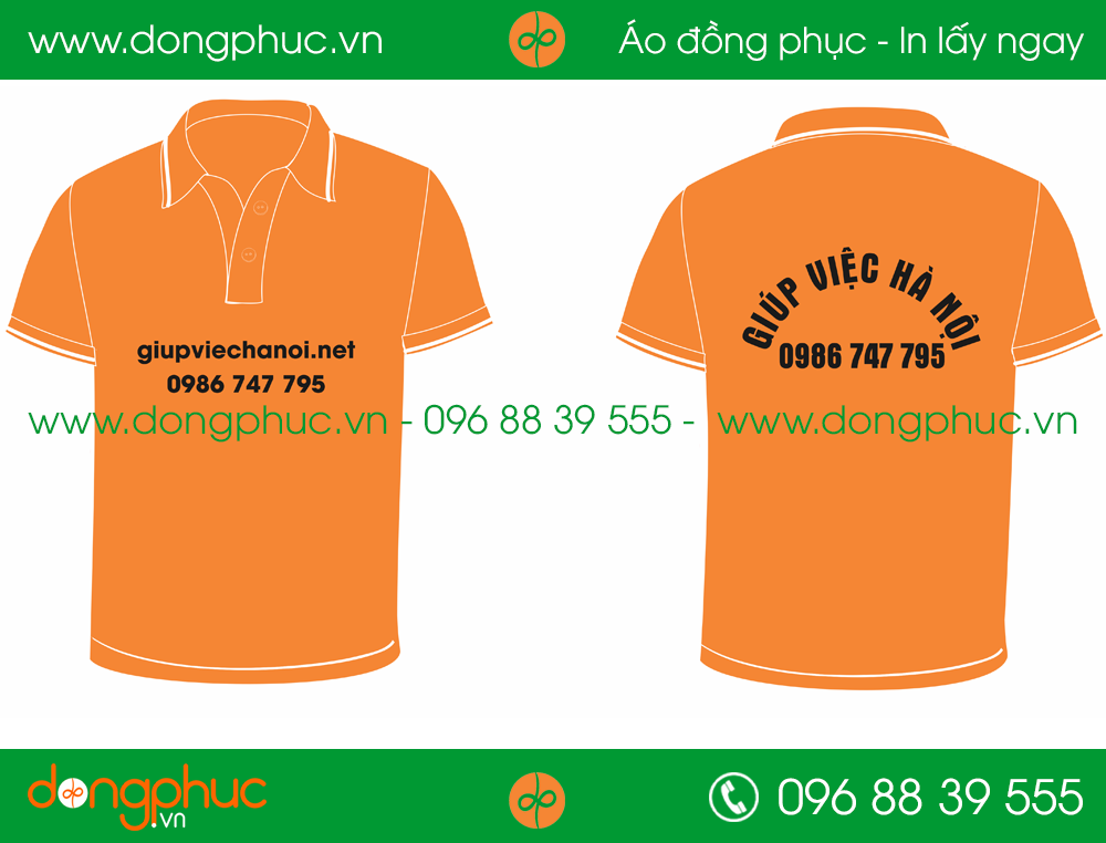 Áo phông đồng phục công ty giúp việc hn